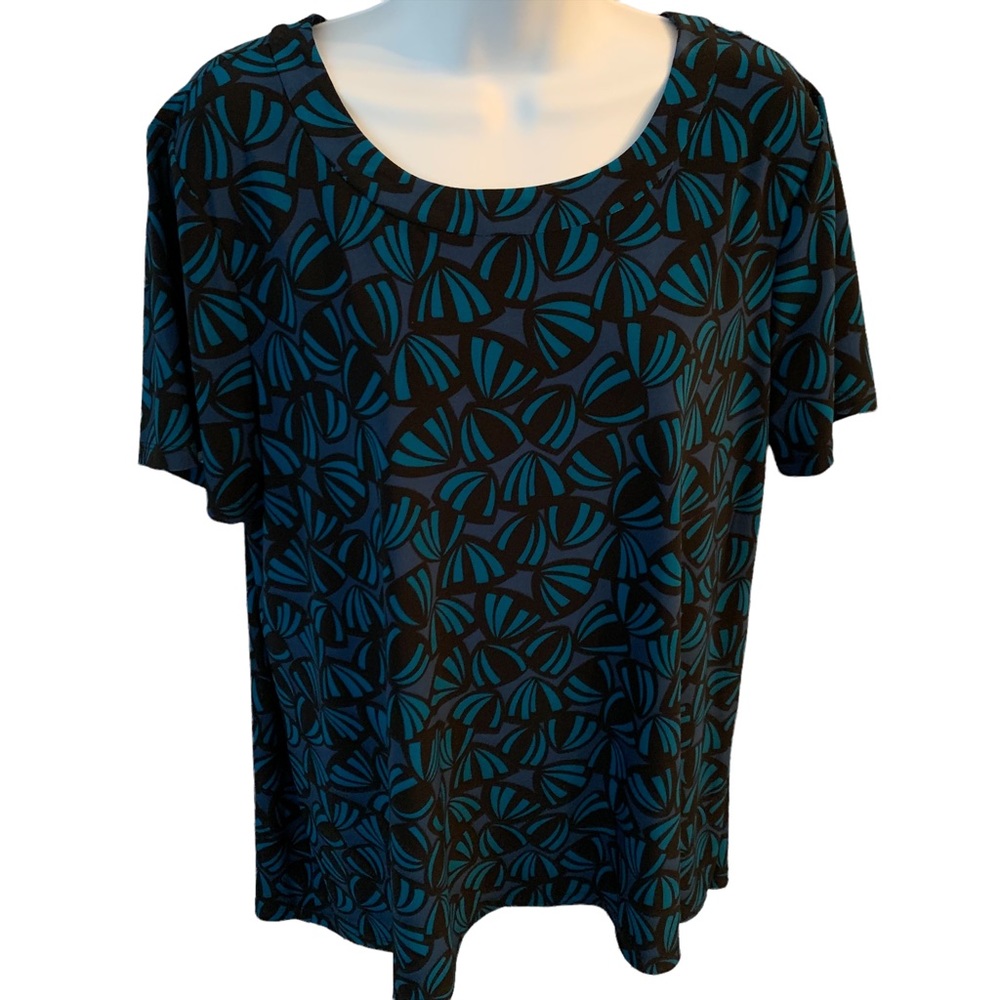 Anne Klein Print Blouse Sz 0X NWT